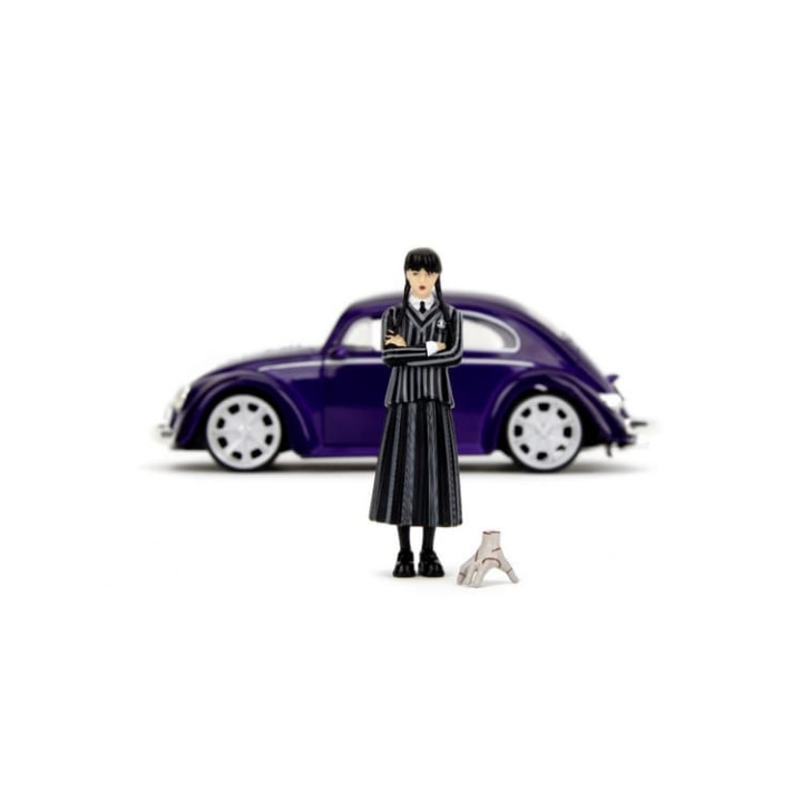 Wednesday auto 1972 VW Beetle 1:24 a figurka Wednesday