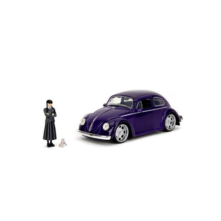 Wednesday auto 1972 VW Beetle 1:24 a figurka Wednesday