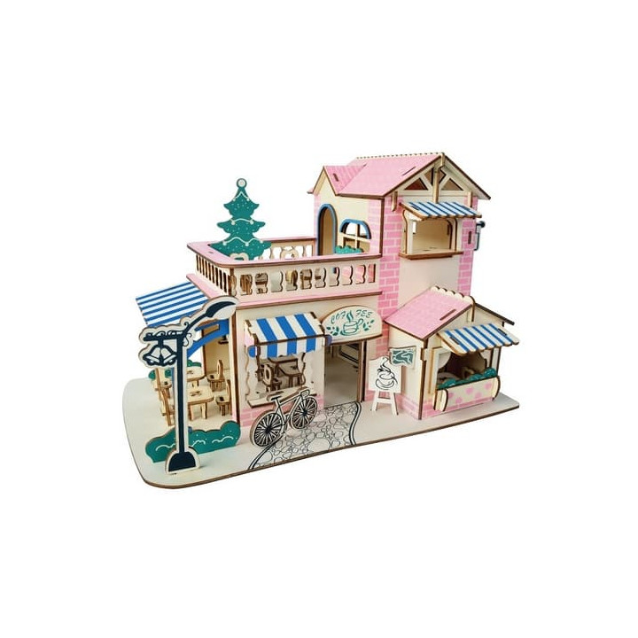 Woodcraft Dřevěné 3D puzzle Kavárna