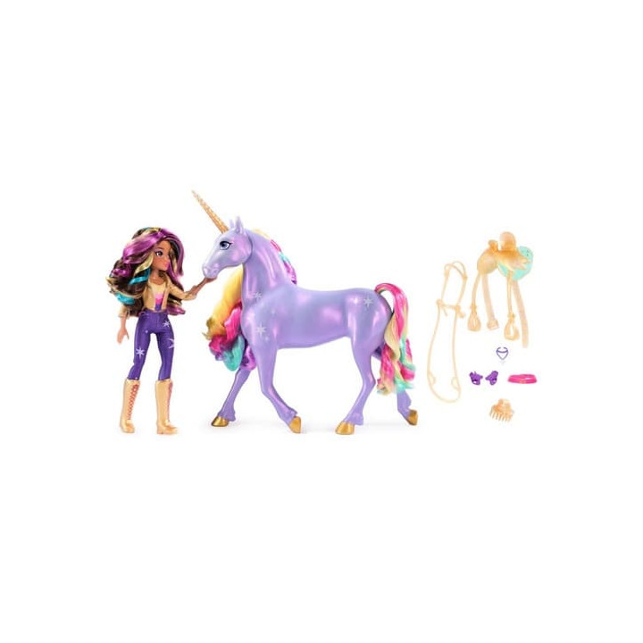 Světelný jendorožec s panenkou Sophia 24 cm Unicorn Academy 24cm