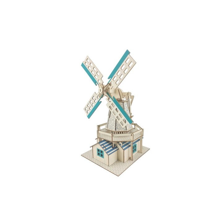 Woodcraft Dřevěné 3D puzzle Holandský větrný mlýn