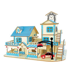 Woodcraft Dřevěné 3D puzzle Přímořská destinace
