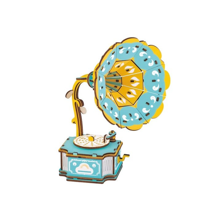 Woodcraft Dřevěné 3D puzzle Gramofon