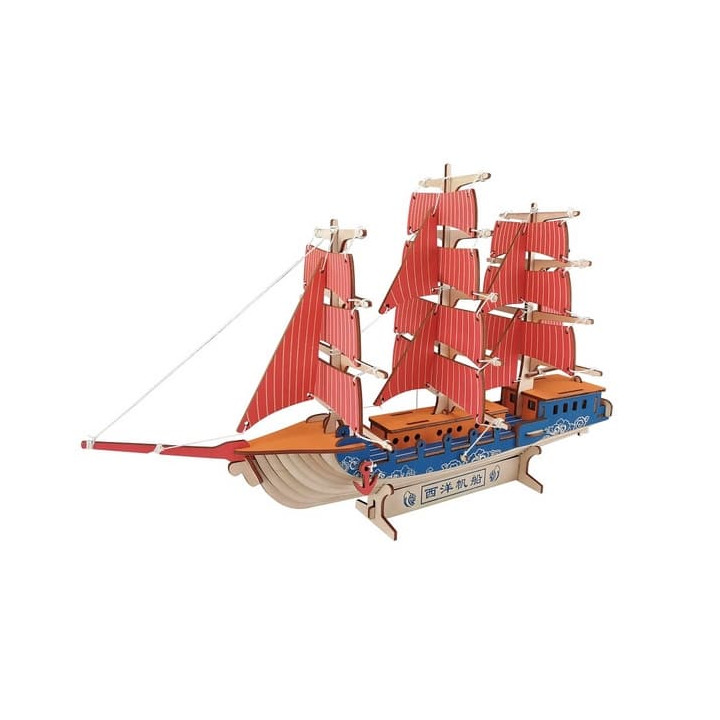 Woodcraft Dřevěné 3D puzzle Evropská plachetnice
