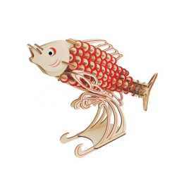 Woodcraft Dřevěné 3D puzzle Koi kapr