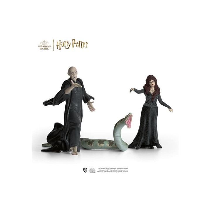 Schleich 42684 Harry Potter - Lord Voldemort, Nagini a Bellatrix Lestrangeová