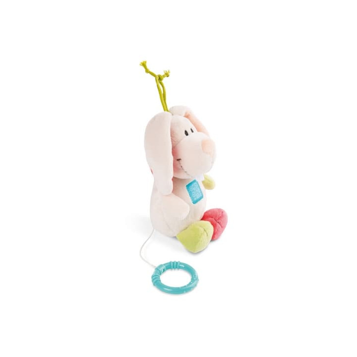 NICI MFN plyš Králíček na zavěšení s hracím strojkem, 18cm