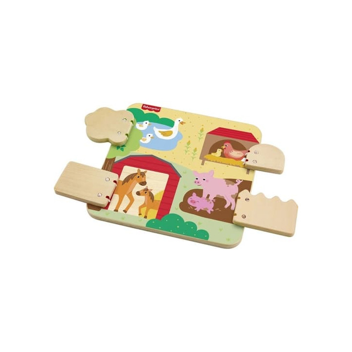 Fisher Price Dřevěná hra na schovávanou