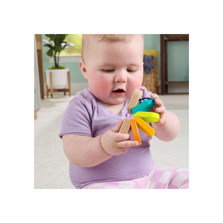 Fisher Price Dřevěná klapající housenka