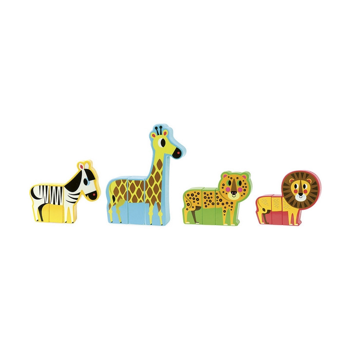 Vilac Dřevěné puzzle Veselé safari