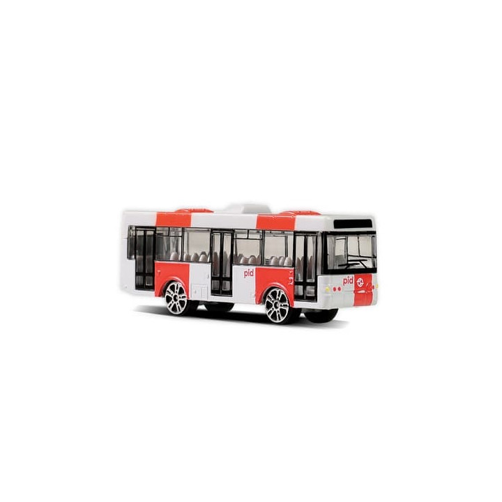 Kovový autobus PID Praha červený 8 cm