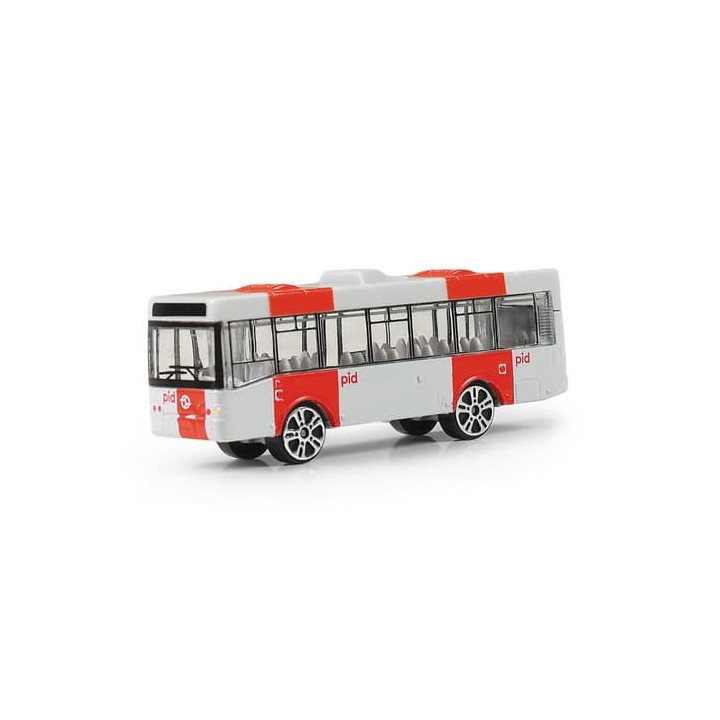 Kovový autobus PID Praha červený 8 cm