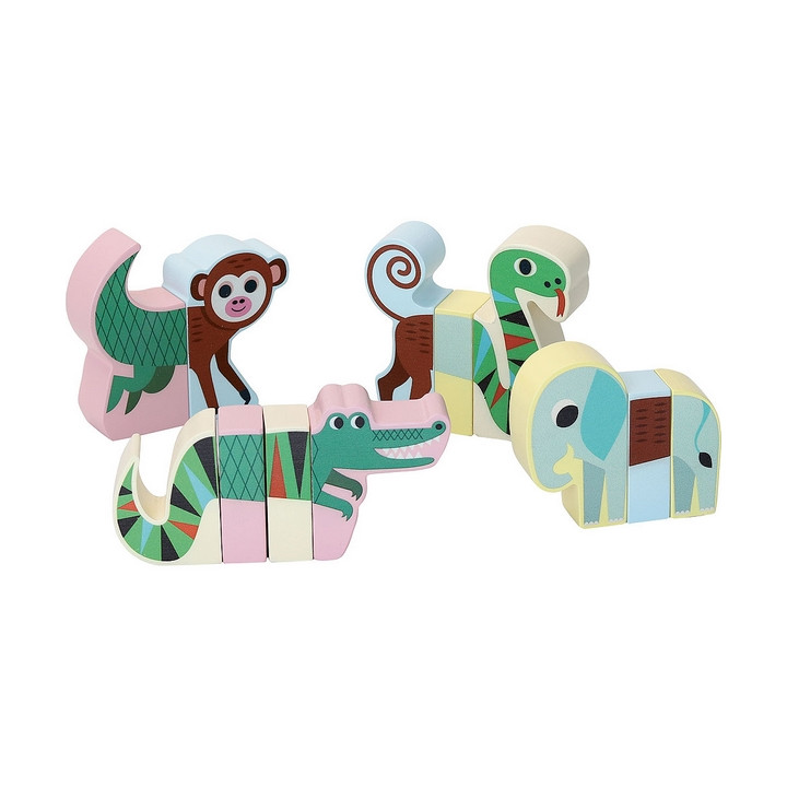 Vilac Dřevěné magnetické puzzle zvířátka Jungle