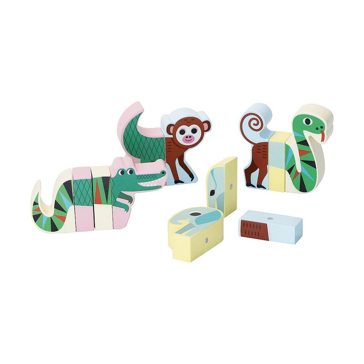 Vilac Dřevěné magnetické puzzle zvířátka Jungle