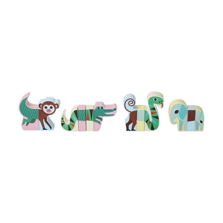 Vilac Dřevěné magnetické puzzle zvířátka Jungle