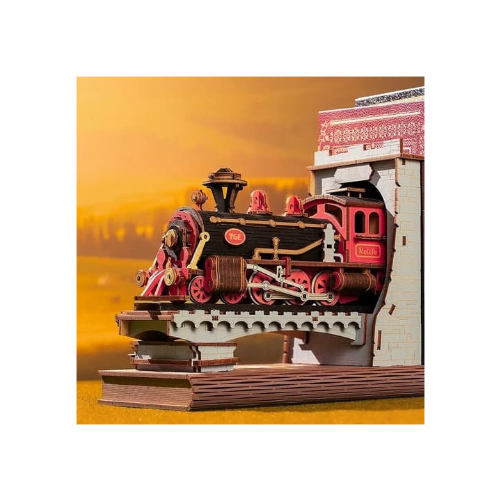 RoboTime 3D skládačka Zarážka na knihy Historický parní vlak