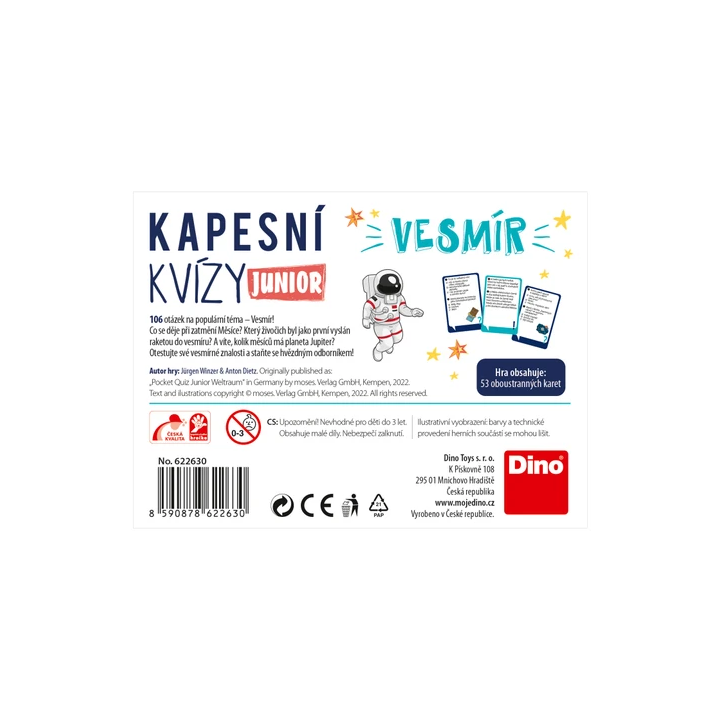Dino Kapesní kvízy junior – Vesmír