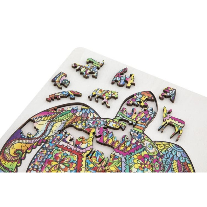 Dřevěné puzzle Želva 132 dílků