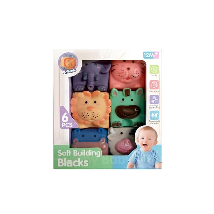 Bavytoy Senzorické kostky se zvířátky 6 ks