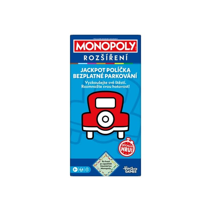 HASBRO - MONOPOLY ROZŠÍŘENÍ JACKPOT, bezplatné parkování CZ verze
