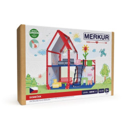 Merkur - Domeček pro panenky, 34x39x25 cm, 354 dílků