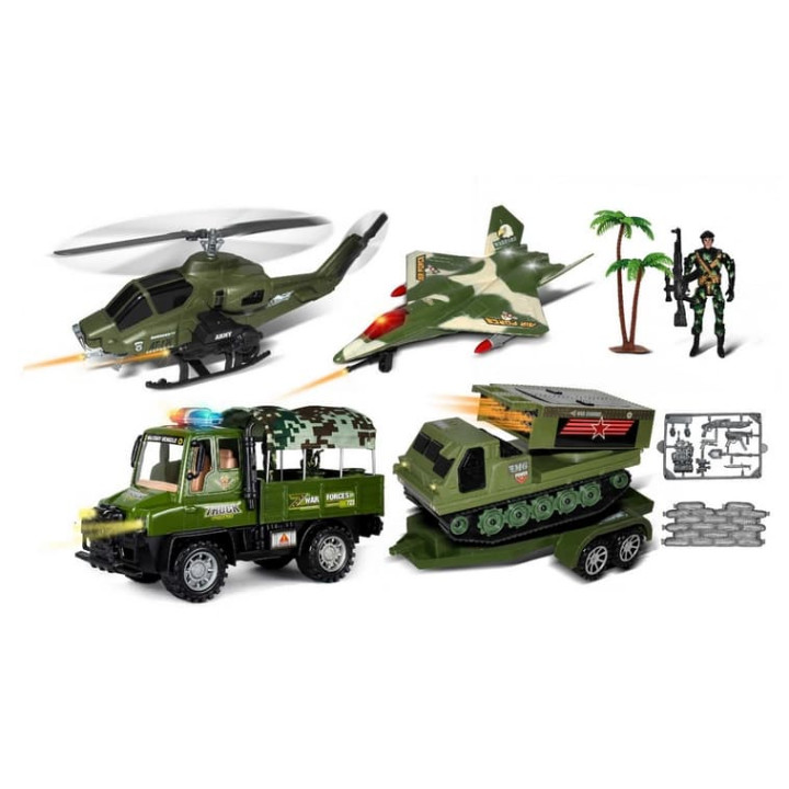 Vojenské auto s přívěsem set, 63 cm