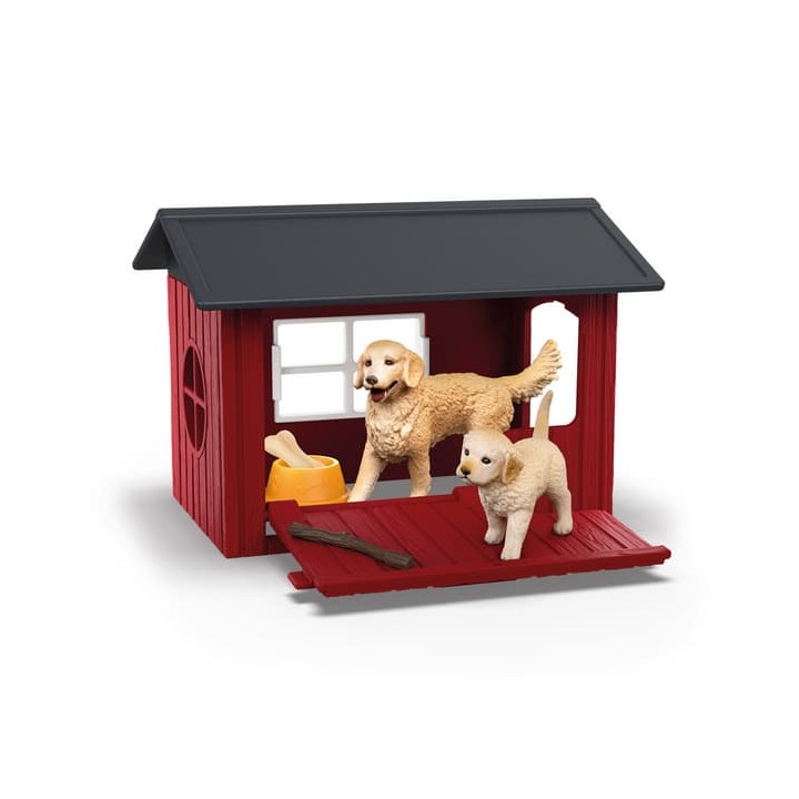 Schleich 42722 Psí bouda se zlatým retrívrem
