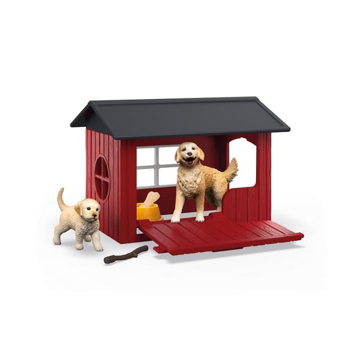 Schleich 42722 Psí bouda se zlatým retrívrem