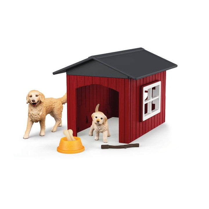 Schleich 42722 Psí bouda se zlatým retrívrem