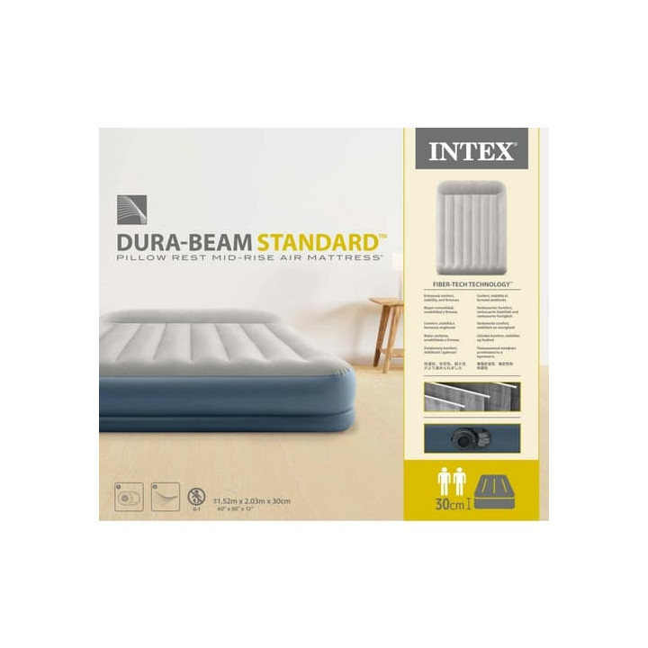 Intex 64118 Nafukovací postel Dura Beam Queen 203 x 152 x 30 cm
