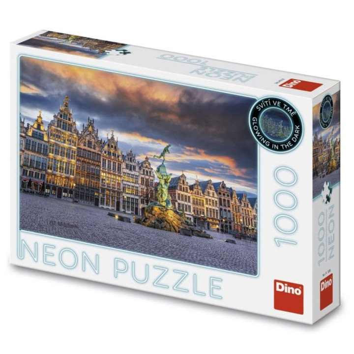 Dino Puzzle Bouře nad Antverpami 1000 dílků neon
