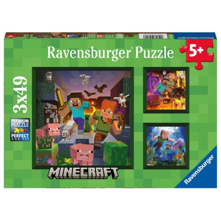 Ravensburger Minecraft Biomes 3x49 dílků