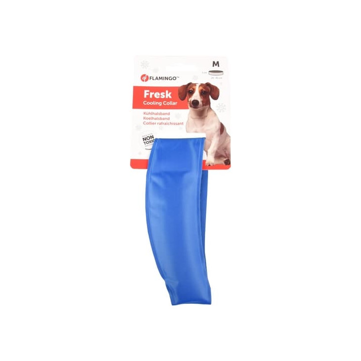 Flamingo Chladící obojek pro psy modrý M 28-36cm