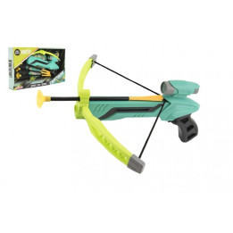 Pistole/kuše s lukem na přísavky plast 25cm + šípy 3ks v krabici