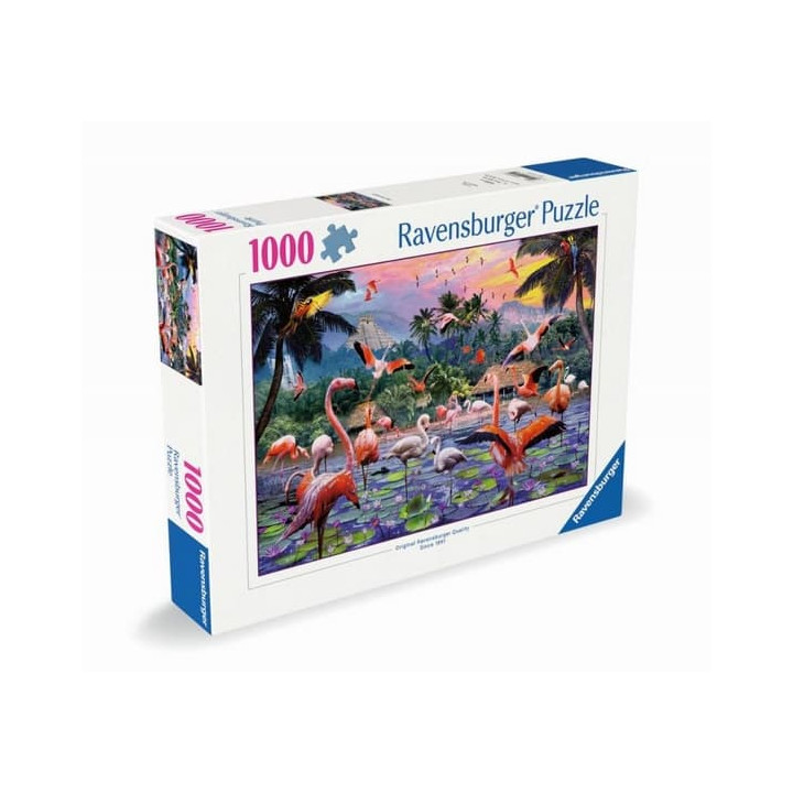 Růžoví plameňáci 1000 dílků
