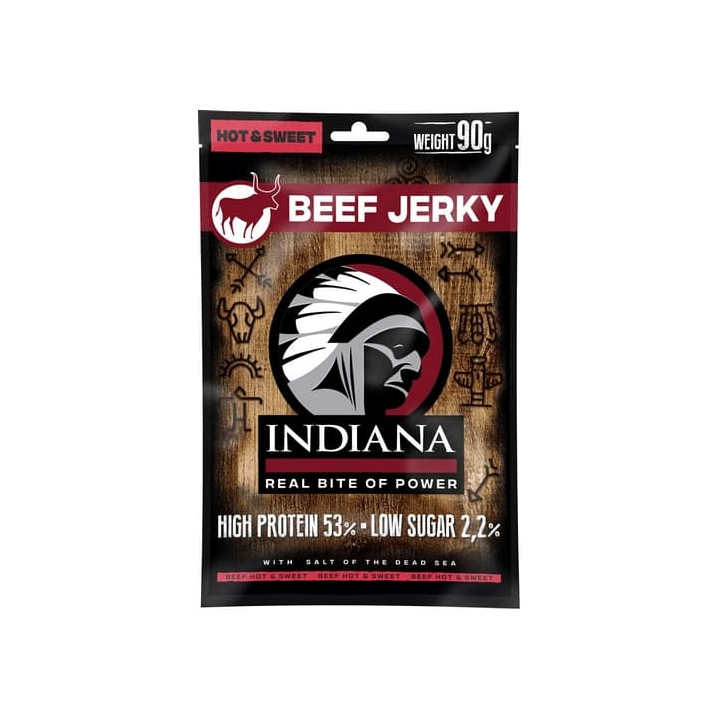 INDIANA Jerky hovězí Hot & Sweet ZIP 90g