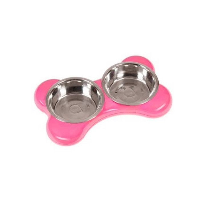 Karlie-Flamingo Miska nerez KOST 2x1500ml/49x30x10/růžová