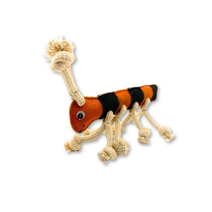 PafDog Stonožka Jarmila Hračka pro psy z kůže a juty 26cm