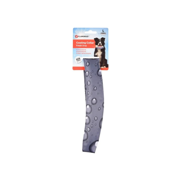 Flamingo Chladící obojek pro psy vzor kapky L 49-56cm