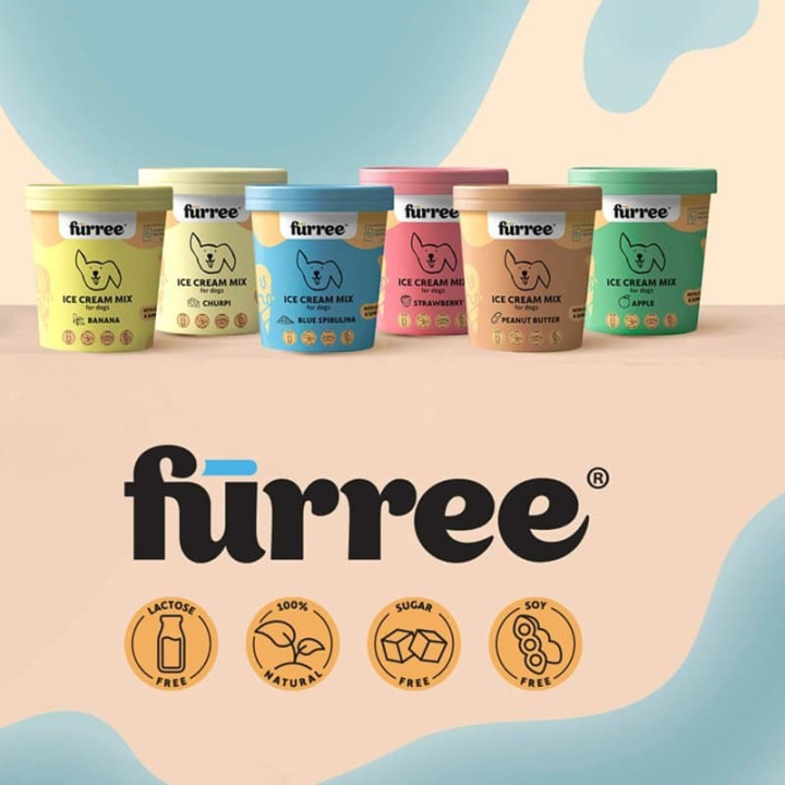 Fürree Ice cream Blue Spirulina Zmrzlina pro psy 60g