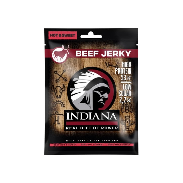 INDIANA Jerky hovězí Hot & Sweet 25g