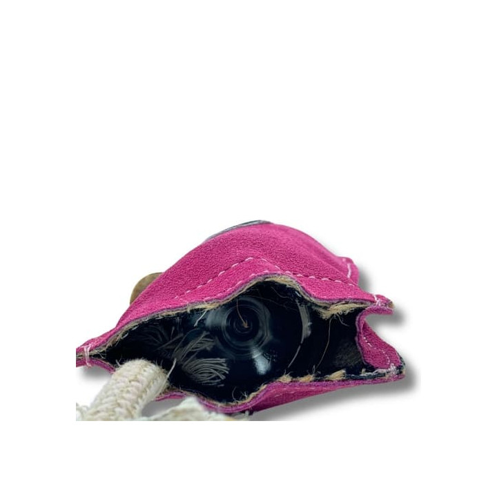 PafDog Prasátko Pinky Hračka pro psy z kůže a juty 28cm