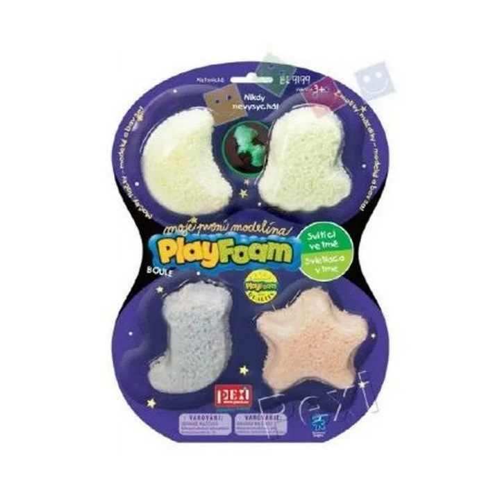 PlayFoam Modelína/Plastelína kuličková svítící ve tmě
