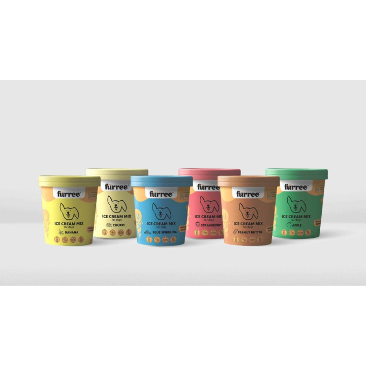 Fürree Ice cream Strawberry Zmrzlina pro psy 60g