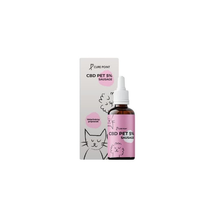 Cure Point CBD PET 5% Olej pro psy Sausage 10ml