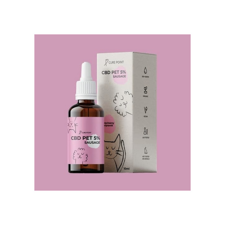 Cure Point CBD PET 5% Olej pro psy Sausage 10ml