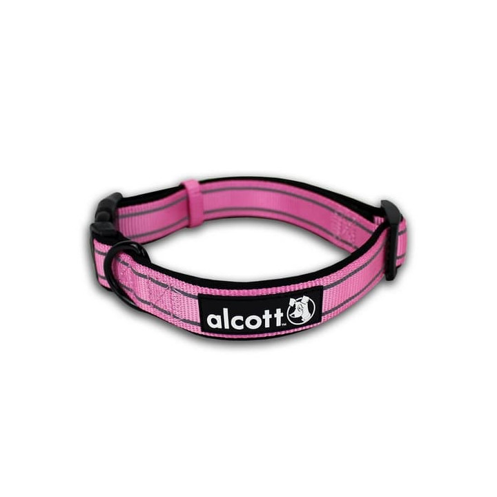 Alcott Reflexní obojek pro psy Adventure růžový velikost L
