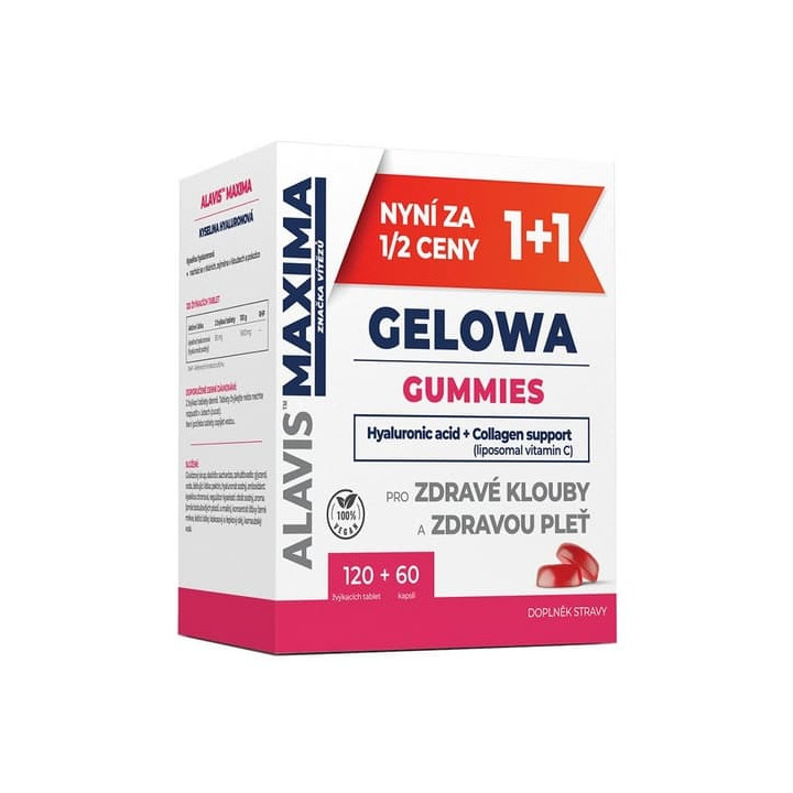 ALAVIS MAXIMA Gelowa Gummies 120 tablet + 60 kapslí