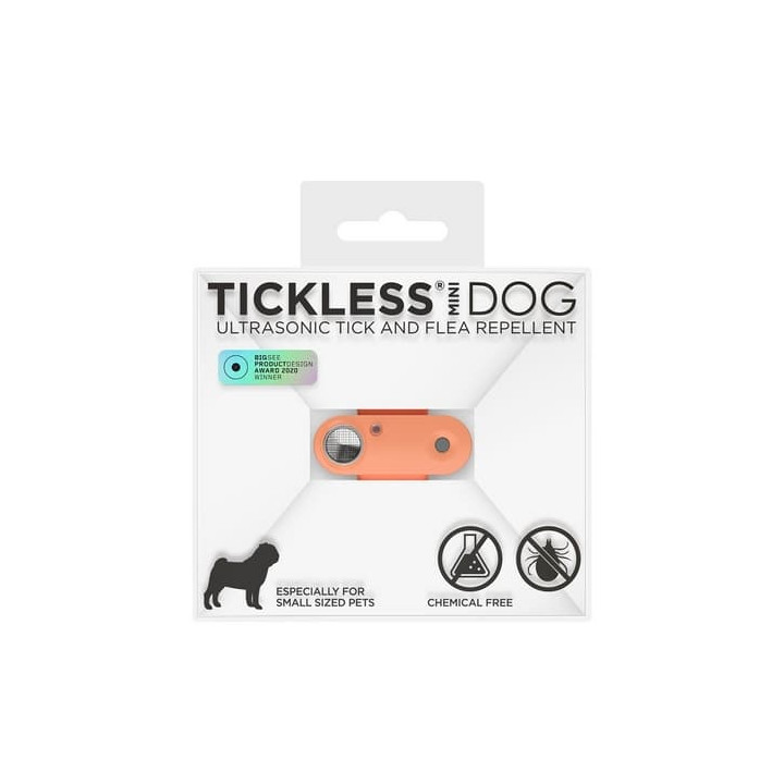 TICKLESS Mini dog Nabíjecí ultrazvukový odpuzovač klíšťat a blech Hot peach