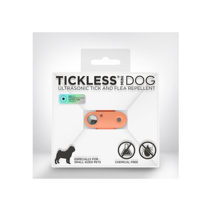 TICKLESS Mini dog Nabíjecí ultrazvukový odpuzovač klíšťat a blech Hot peach